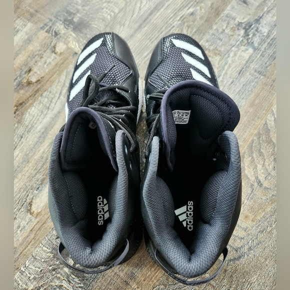 Adidas Dual Threat Black White Basketball Sneakers Men's Size 11.5 - Picture 7 of 10